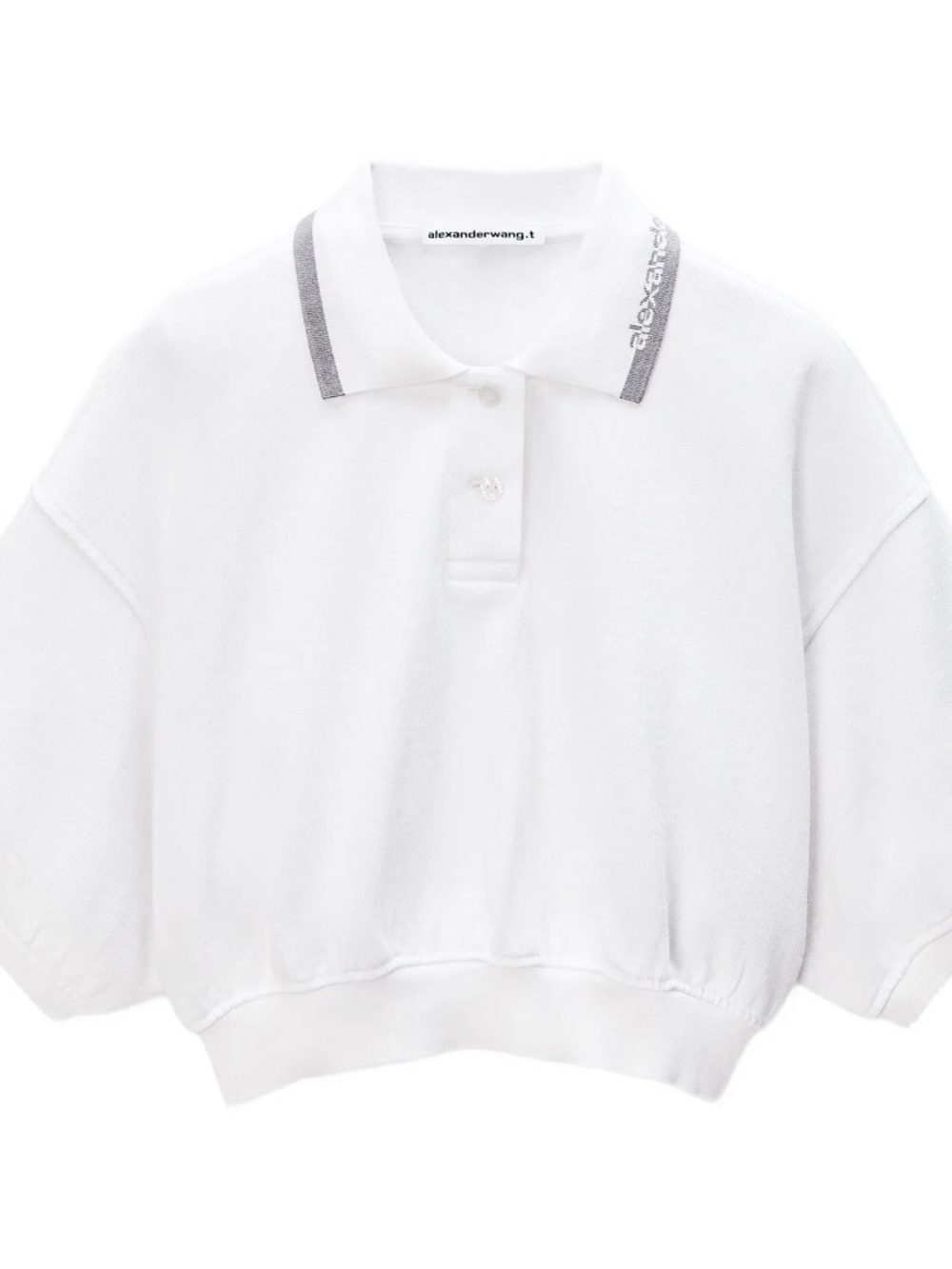Alexander Wang Cinched Cropped Cotton Polo Top (New without tags)